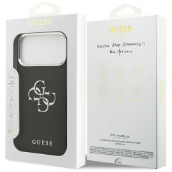 Guess Grained Big 4G Classic Logo Case for iPhone 17 Pro Max / black