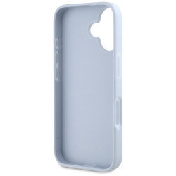 Guess Grained Big 4G Logo Small Classic Logo Case for iPhone 16 / blue