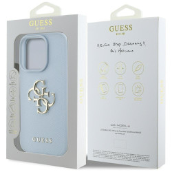 Case Guess Grained Big 4G Logo Small Classic Logo for iPhone 16 Pro / blue