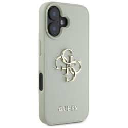 Guess Grained Big 4G Logo Small Classic Logo Case for iPhone 16 / green