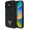 Case Guess Grained Hot Stamp Peony Triangle Logo MagSafe for iPhone 16 / black