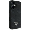 Case Guess Grained Hot Stamp Peony Triangle Logo MagSafe for iPhone 16 / black