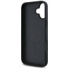 Case Guess Grained Hot Stamp Peony Triangle Logo MagSafe for iPhone 16 / black