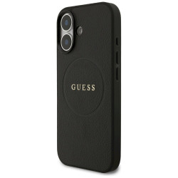 Guess Grained Ring MagSafe case for iPhone 17 / black