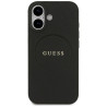 Guess Grained Ring MagSafe case for iPhone 17 / black