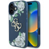 Case Guess Grained Roses Big 4G logo for iPhone 16 / blue