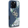 Case Guess Grained Roses Big 4G logo for iPhone 16 Pro Max / blue