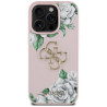 Case Guess Grained Roses Big 4G logo for iPhone 16 Pro Max / pink