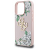 Case Guess Grained Roses Big 4G logo for iPhone 16 Pro Max / pink