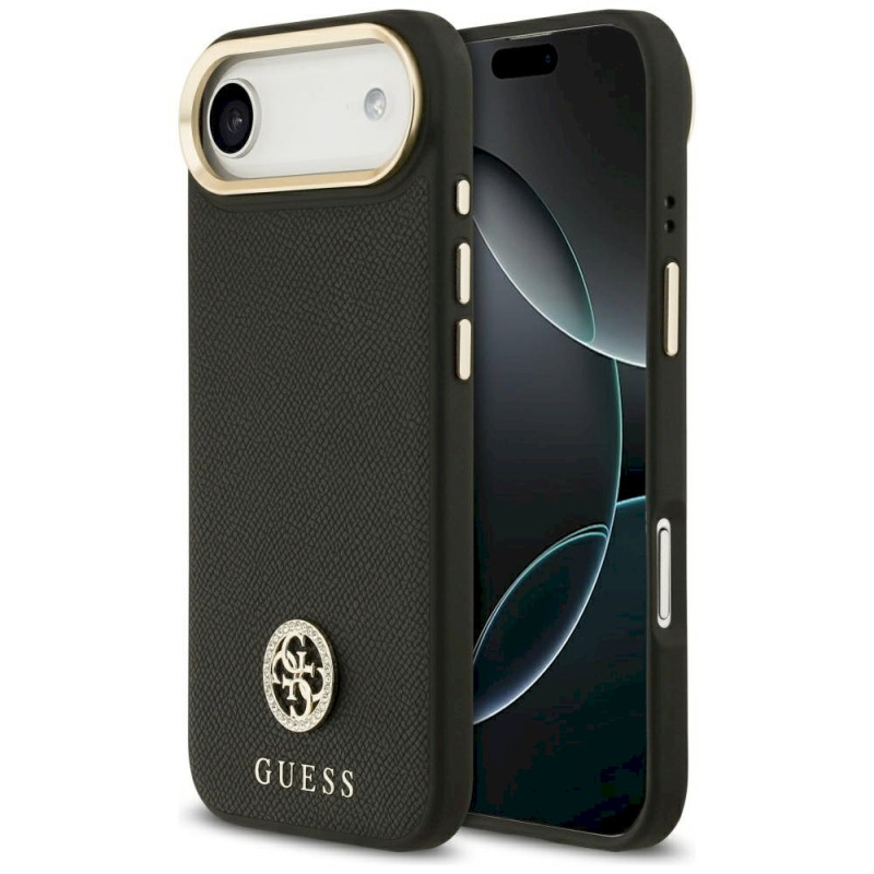 Case Guess Grained Strass Logo MagSafe for iPhone Air / black
