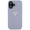 Guess Hot Stamp 4G Pattern Triangle Metal Logo Case for iPhone 16 / purple
