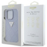 Case Guess Hot Stamp 4G Pattern Triangle Metal Logo for iPhone 16 Pro / purple
