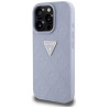 Case Guess Hot Stamp 4G Pattern Triangle Metal Logo for iPhone 16 Pro Max / purple