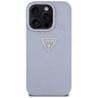 Case Guess Hot Stamp 4G Pattern Triangle Metal Logo for iPhone 16 Pro Max / purple