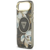 Guess IML Glitter Flowers Triangle MagSafe case for iPhone Air / black