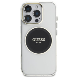 Case Guess IML Metal Colored Circle Classic Logo MagSafe for iPhone 16 Pro / black