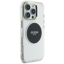 Case Guess IML Metal Colored Circle Classic Logo MagSafe for iPhone 16 Pro Max / black