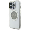 Guess IML Metal Colored Circle Classic Logo MagSafe Case for iPhone 16 Pro Max / grey