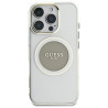Guess IML Metal Colored Circle Classic Logo MagSafe Case for iPhone 16 Pro Max / grey