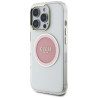 Guess IML Metal Colored Circle Classic Logo MagSafe Case for iPhone 16 Pro / pink