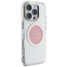 Guess IML Metal Colored Circle Classic Logo MagSafe Case for iPhone 16 Pro / pink