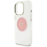 Guess IML Metal Colored Circle Classic Logo MagSafe Case for iPhone 16 Pro / pink