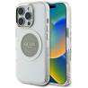 Case Guess IML Metal Colored Circle Classic Logo MagSafe for iPhone 16 Pro / grey