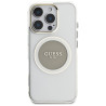 Case Guess IML Metal Colored Circle Classic Logo MagSafe for iPhone 16 Pro / grey