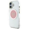 Case Guess IML Metal Colored Circle Classic Logo MagSafe for iPhone 16 / pink