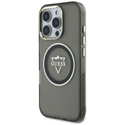 Guess IML Metal Mountain Logo MagSafe Case for iPhone 16 Pro / black
