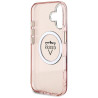 Case Guess IML Metal Mountain Logo MagSafe for iPhone 16 / pink