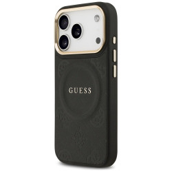 Guess Peony Hot Stamp MagSafe Case for iPhone 17 Pro / black