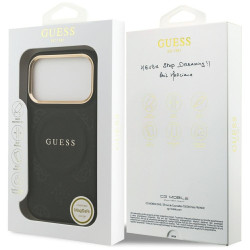 Guess Peony Hot Stamp MagSafe Case for iPhone 17 Pro / black