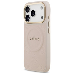 Guess Peony Hot Stamp MagSafe Case for iPhone 17 Pro / pink