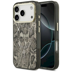 Guess Python Pattern MagSafe Case for iPhone 17 Pro / Brown