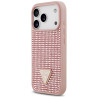 Case Guess Rhinestone Triangle Logo for iPhone 17 Pro / pink