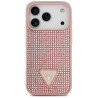 Case Guess Rhinestone Triangle Logo for iPhone 17 Pro / pink
