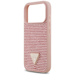 Case Guess Rhinestone Triangle Logo for iPhone 17 Pro / pink