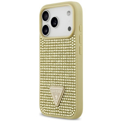 Guess Rhinestone Triangle Logo Case for iPhone 17 Pro / gold