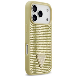 Guess Rhinestone Triangle Logo Case for iPhone 17 Pro / gold