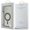 Case Guess Rhinestones Printed Classic Logo MagSafe for Samsung Galaxy S25 / black