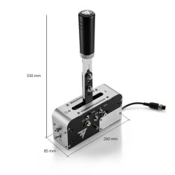 Thrustmaster TSS Handbrake Juoda, Sidabras USB Rankinis stabdys Analoginis / skaitmeninis PC, PlayStation 4, PlayStation 5, Xbox