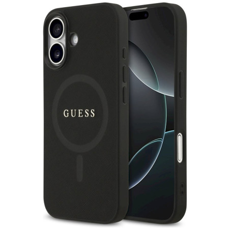 Guess Saffiano Classic Logo MagSafe Case for iPhone 17 / black