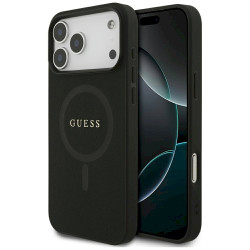 Guess Saffiano Classic Logo MagSafe Case for iPhone 17 Pro Max / Black