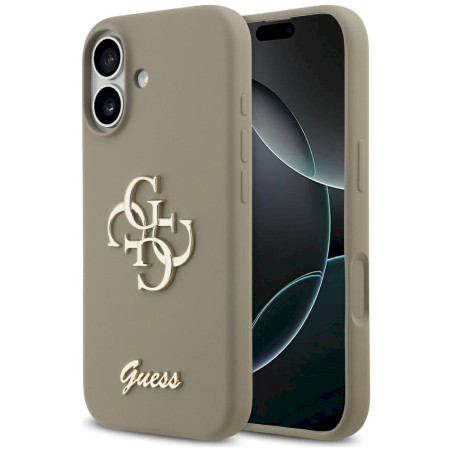 Guess Silicone Big 4G Script Case for iPhone 17 / Brown
