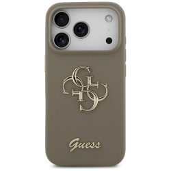 Guess Silicone Big 4G Script Case for iPhone 17 Pro / brown