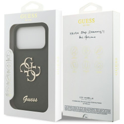 Guess Silicone Big 4G Script case for iPhone 17 Pro / khaki