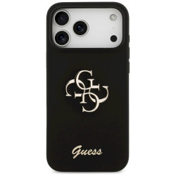 Guess Silicone Big 4G Script case for iPhone 17 Pro Max / black