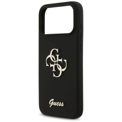 Guess Silicone Big 4G Script case for iPhone 17 Pro Max / black