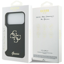 Guess Silicone Big 4G Script case for iPhone 17 Pro Max / black
